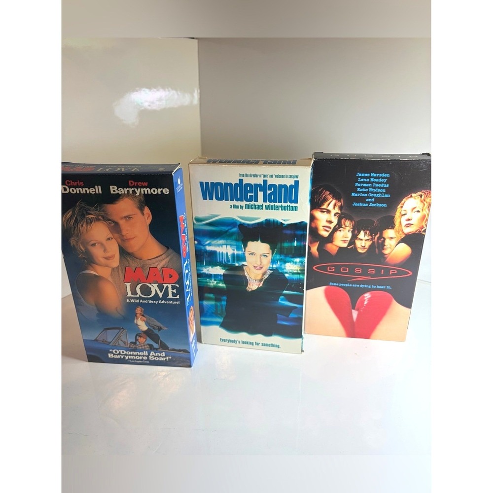 Vintage VHS Movie Lot - Mad Love, Wonderland, Gossip